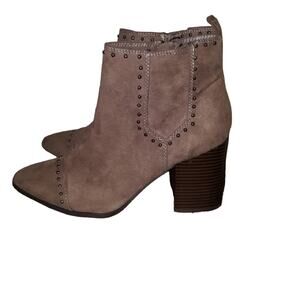 Express studded taupe booties size 10